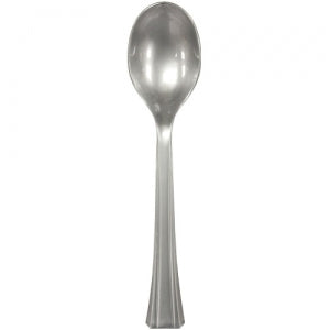Silver Premium Plastic Soup Spoons (Case Qty: 1152)