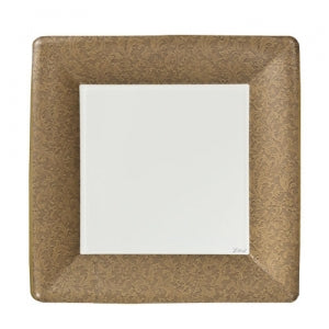 Texture Gold 7" Square Dinner Paper Plates (Case Qty: 576)