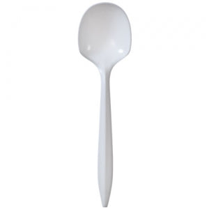 White Medium Weight Soupspoon 1000 Count (Case Qty: 1000)