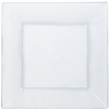 Squares - Clear 10.75" Square Plastic Dinner Plates (Case Qty: 120)