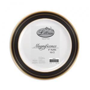 Magnificence - Black - 9" Plate (Case Qty: 120)