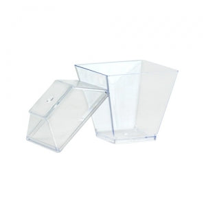 Mini Gourmet Dish Petite With Stand/Lid - 10 Count - Clear (Case Qty: 240)