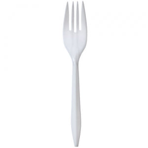 White Medium Weight Fork 1000 Count (Case Qty: 1000)
