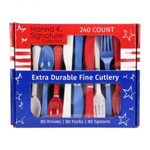Cutlery - Combo Box - Red-White-Blue (Case Qty: 2880)