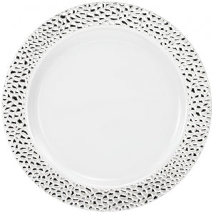 Pebbled - Silver - 10.25" Plate (Case Qty: 120)