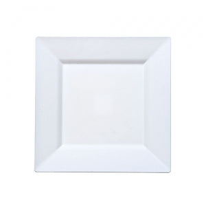 Squares - White 6.5" Square Plastic Dinner Plates (Case Qty: 120)