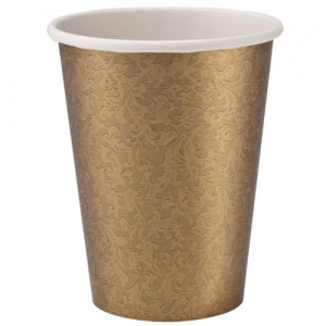Gold Texture 9oz Hot/Cold Paper Cup 24 Ct. (Case Qty: 576)