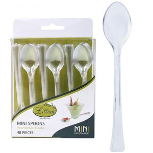 Mini Clear Plastic Spoons (Case Qty: 2400)