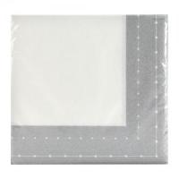Beaded - Silver - Beverage Napkin (Qty: 2700)