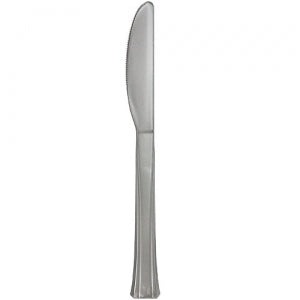 Silver Premium Plastic Knives (Case Qty: 1152)